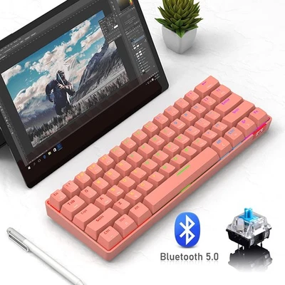 STK61 Wired/Wireless Mechanical Gaming Keyboard Bluetooth 5.0 Keyboard Dual Mode - Image 1 of 4