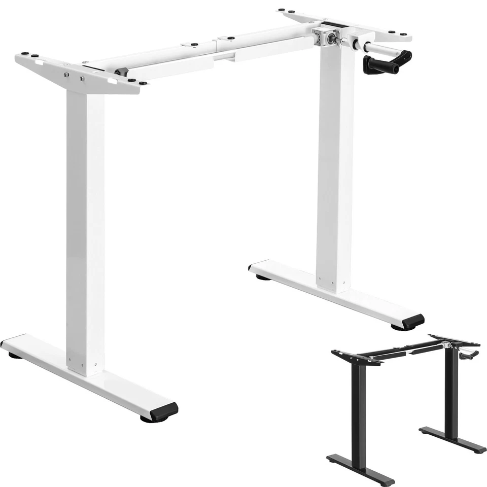 Tischgestell Höhenverstellbar mit Handkurbel Tischrahmen Schreibtischrahmen - Bild 1 von 1