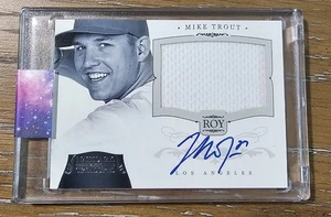 Tarjeta automática Panini National Treasures Mike Trout Roy Jersey 2012 reliquia #'d 52/99 - Imagen 1 de 2