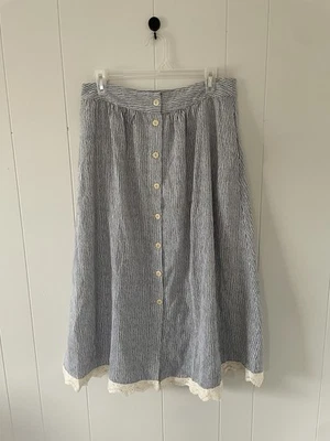 Falda de mujer Umgee a rayas azules y blancas talla L Foto 1 de 4