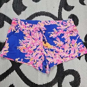 LILLY PULITZER Yasmin Short in Brilliant Blue Size XL Preppy Pretty Beachy - Picture 1 of 8