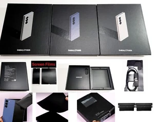 Samsung Galaxy Z Fold 6 Flip 6 Fold 5/4/3 Empty Retail Box Cable+Plastic Seal - Picture 1 of 32