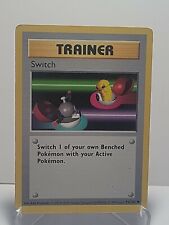 Switch 95/102 Pokemon Base Set Damaged Shadowless Trainer Used See Pictures