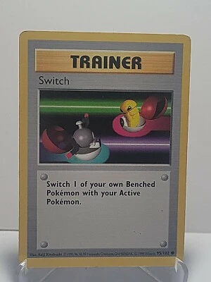 Switch 95/102 Pokemon Base Set Damaged Shadowless Trainer Used See Pictures - Image 1 of 4