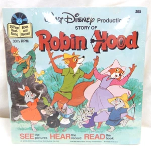 Walt Disney See Hear Read Robin Hood Book & 33 1/3 RPM Record 1973 New Sealed - Picture 1 of 2