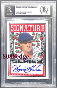 2022 LEAF FIRMA NSCC AUTO: BRYSON DeCHAMBEAU #1/1 ""US ABIERTO"" AUTÓGRAFO BAJO 10 - Imagen 1 de 2