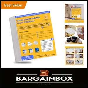 12PCS 8.5"x11" Self-Adhesive Water Soluble Stabilizer for All Embroidery Needs - Picture 1 of 8