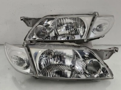 MAZDA PREMACY CPEW CP8W Chrome Headlamps Lights with Corner Lamp Pairs 1999-2005 - Image 1 of 4