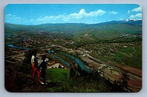 Postkarte Vintage Montana Missoula Sentinel Mountain Greenough Park Aussicht - Bild 1 von 2