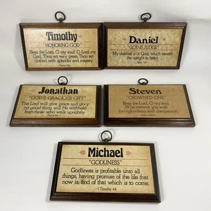 VTG Ark Minnesota First Name Steven, Others Wood Wall Plaque Religious Lot 5 USA - Picture 1 of 14