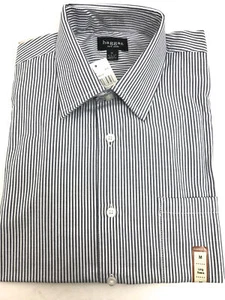 Herren Haggar Anzughemd Langarm Marineblau Nadelstreifen Brandneu Größe Medium - Bild 1 von 4