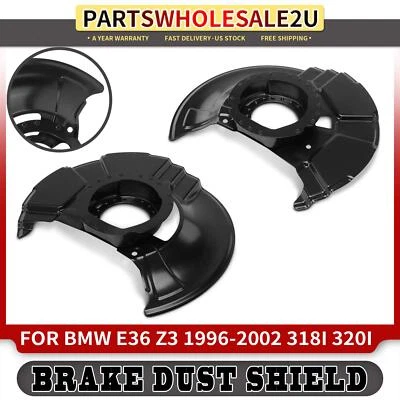 2x Protector antipolvo de freno delantero conductor y pasajero para BMW 318i 320i 323i 325i 328i Foto 1 de 4