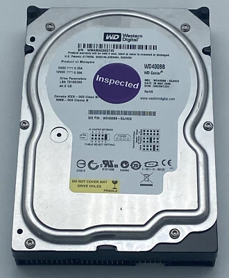 Western Digital WD Caviar 40GB Internal 3.5" WD400BB-55JHC0 HDD Free prior. Ship - Image 1 of 3
