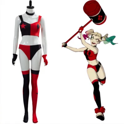 Conjunto de calcetines cortos Escuadrón Suicida Harleen Cosplay Disfraz Harley Quinn Foto 1 de 4