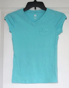 J. Khaki Girls T-shirt, Size Medium, Blue, with small pocket on the front - Picture 1 of 7