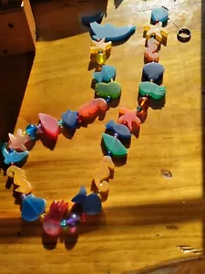 Sea Glass Nautical Decor 34" String of Dolphin, Shells, Fish, Seahorse - Picture 1 of 3