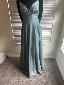 JVN By Jovani PROM Dress Blue EVENING DRESS/FORMAL DRESS/GOWN Size 0 Long NWT - Picture 1 of 16