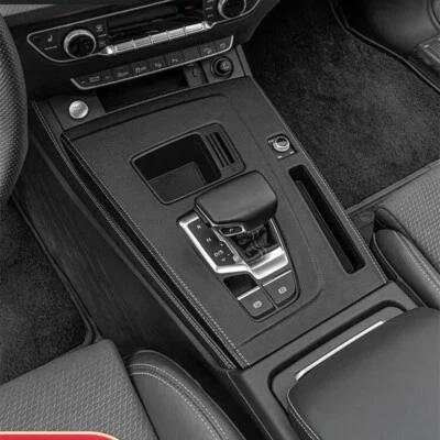 Panel de cambio de marchas marco bisel cubierta autopartes cuero para Audi Q5L SQ5 2021-2024 Foto 1 de 4
