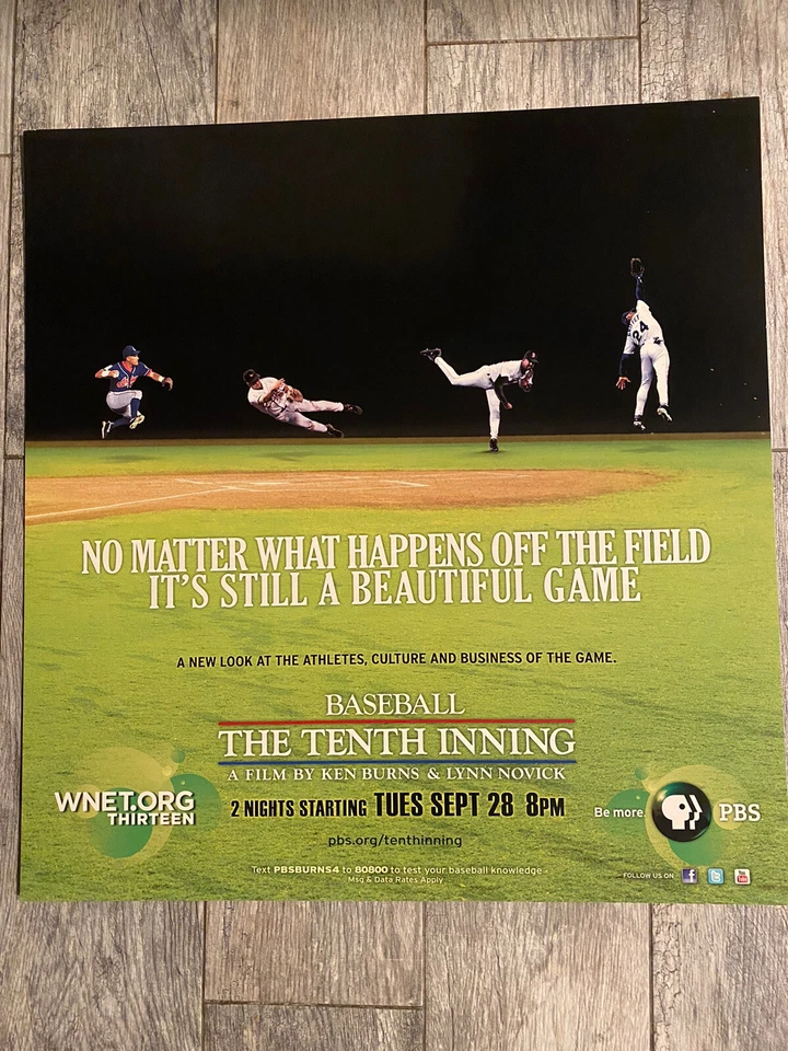 BASEBALL THE TENTH INNING Subway POSTER Omar Vizquel CAL RIPKEN JR Griffey JR - Image 1 of 1