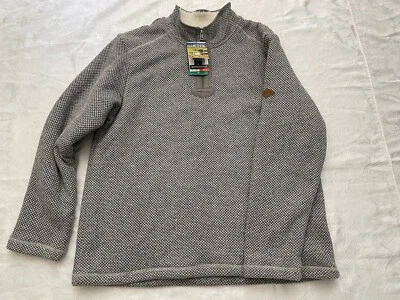 Orvis Brighton Men's Sherpa Lined 1/4 Zip Pullover Sweater (Grey, XLARGE) NWT - Image 1 of 4