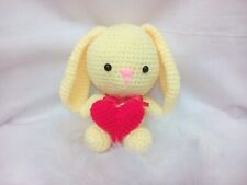 6 Inches cute Amigurumi Crochet Love Bunny baby gift doll birthday presant kid
