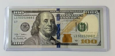 $100 Dollar Bill Ending With 888 - LUCKY Serial # Note RARE & FANCY Collector - Image 1 of 4