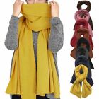 Womens Mens Cashmere Scotland Oversized Blanket Wool Scarf Shawl Wrap Solid