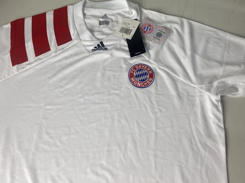 Adidas Bayern Munchen Jersey Soccer Futbol ClimaCool NEW Vented Patch Sz L Cover