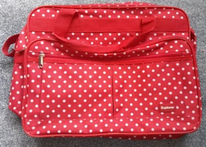 Explorer Red & White Spot Travel Bag/Holdall with Shoulder & Hand Straps - NEW - Picture 1 of 4