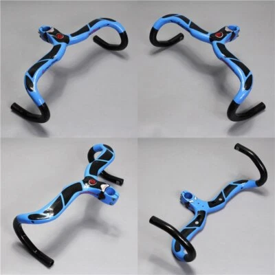 Manillar de bicicleta de carretera ligero de fibra de carbono cuerpo de elevación bicicleta barra de caída Foto 1 de 4