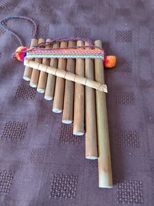 SOUTH AMERICAN PERU ANTARA BAMBOO SINGLE PANPIPES - 15CM LONG - Picture 1 of 2