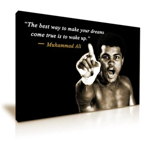 Muhammad Ali Boxen Sport Zitat Leinwand Wandbild Bild Druck 76cmx50cm - Bild 1 von 2