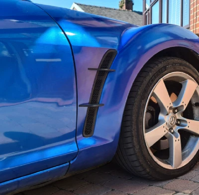 4x Carbon Fiber Fender Vent Decor Fins Spoilers for 2004-2008 Mazda RX8 RX-8 - Image 1 of 4