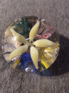 Vintage Glass Art Multi Color Paperweight - Picture 1 of 3