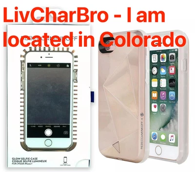 Funda iPhone 7 Rebecca Minkoff Brillante Selfie Estuche Oro Rosa Recargable  Foto 1 de 4