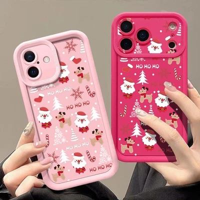 For iPhone 17 16 Pro Max 16E 15 14 13 12 11 Christmas Silicone Bumper Case Cover - Image 1 of 4