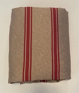 Ralph Lauren Bertrand Rayas Jardiniere King Sábana Plana Rayas Rojas De Colección - Imagen 1 de 4