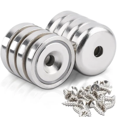 BESUCHE DEN FPMYB-STORE 8 Stück Magnete Stark 25 X 7 mm, Neodym Magnete Extra Stark 30 KG Kraft mit