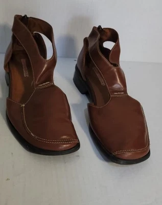 女式 5.5 36.5 码皮革乐福鞋棕色皮革 — 第 1/4 张图片