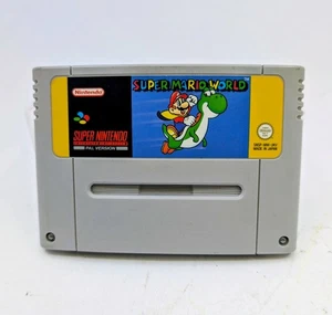 Super Mario World PAL Super Nintendo SNES carrello Regno Unito - Foto 1 di 2