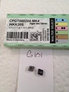 10 NEW TIGER-TEC / WALTER CPGT 1.8(1.5)1-MK4 CARBIDE INSERTS. GR: WKK20S {G101} - Picture 1 of 1