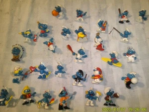 COLLEZIONE DI VECCHIE FIGURE IN GOMMA DURA PUFFO SCHLEICH PEYO - Foto 1 di 13