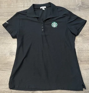 Starbucks Coffee Gear Polo Shirt Women's XL Black Preppy Coffee Logo Employee - Picture 1 of 7