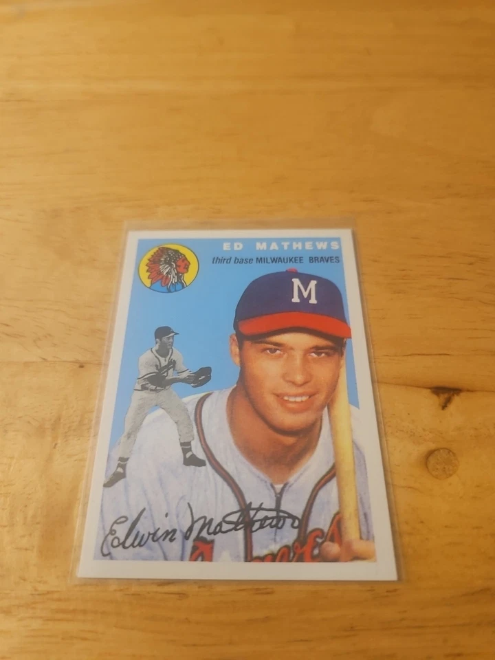 1994 Topps Archives The Ultimate 1954 Set - Eddie Mathews #30 - Image 1 of 2