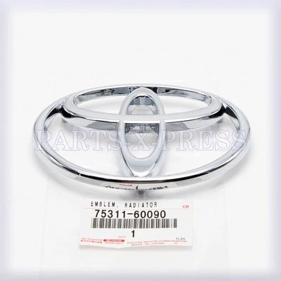 OEM TOYOTA LAND CRUISER 4RUNNER GRADE DO RADIADOR FRONTAL EMBLEMA CROMADO 75311-60090 - Imagem 1 de 4