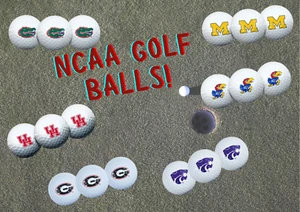 NCAA Golf Ball 3 Pack in Clamshell Choose Your Team (Officially Licensed) - Picture 1 of 20