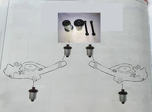 FIAT NUOVA PANDA 169 DAL 2003 NATURAL POWER KIT SILENT BLOCK BRACCIO POSTERIORE - Foto 1 di 1