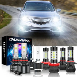 For Acura RDX 2007-2015 8x LED HID Headlight Hi-Lo+DRL Fog Light Bulbs Combo - Picture 1 of 19