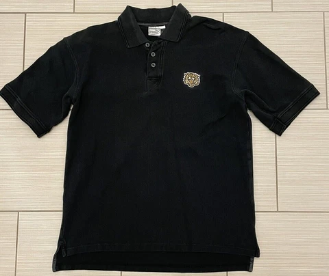 Hamilton Tiger Cats Polo Shirt Puma Vintage CFL Logo Black Mens Large Cover