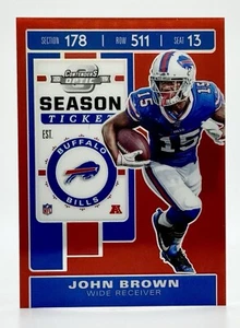 2019 Contenders Optic Red Prizm #4 John Brown 93/199 Buffalo Bills - Bild 1 von 2